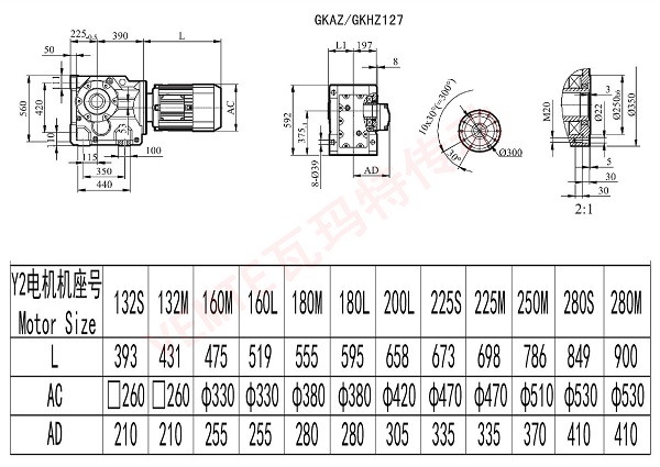 KAZ KHZ127減速機圖紙 KAZ KHZ127減速機圖紙